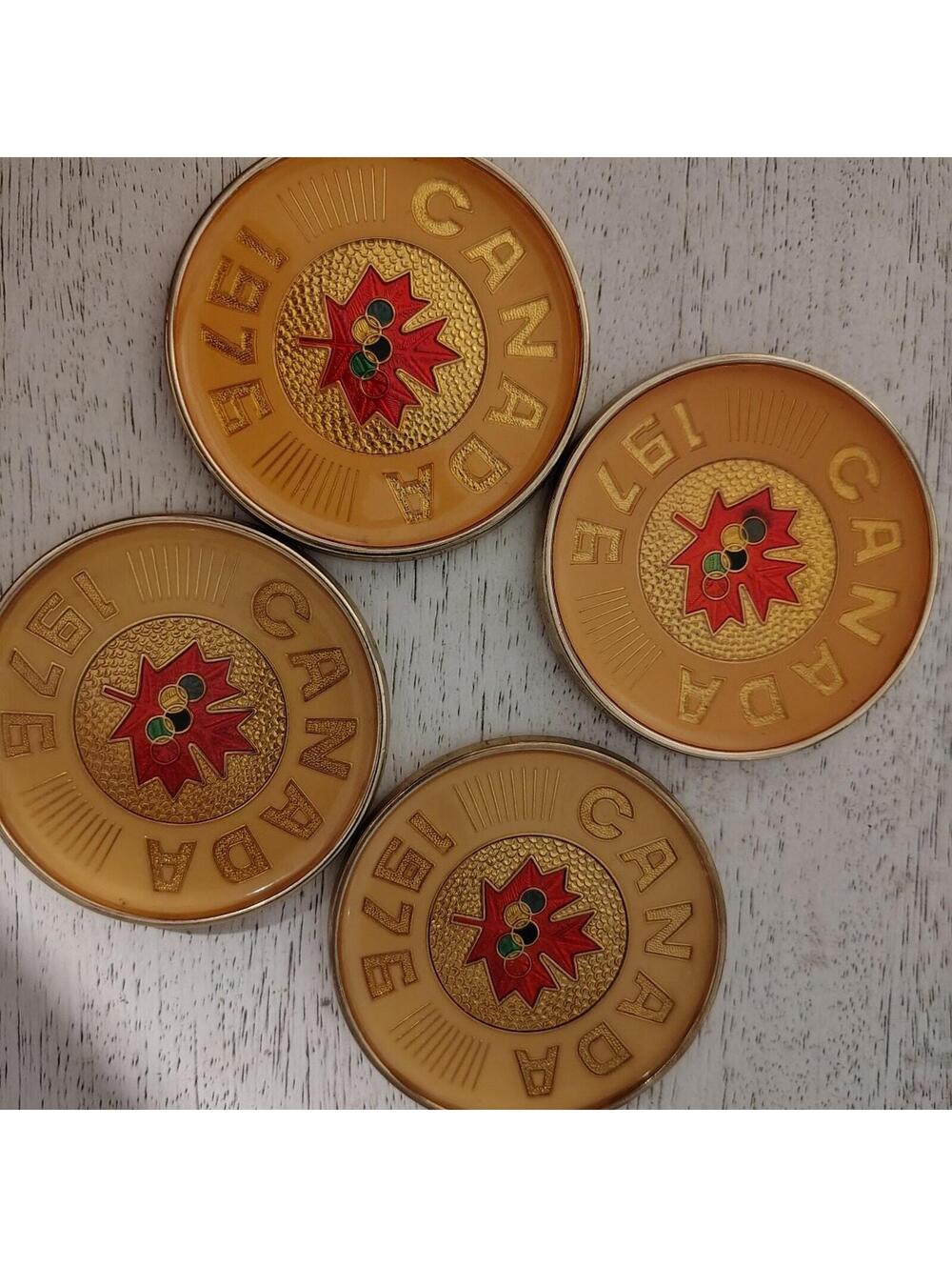 Vintage Coasters Canada 1976 Olympics set/4 EUC